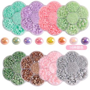 wholesale fanxi brand 3d abs pearl rhinestone charms & beads mixed size 6grid wheel model fx240703003 for nail art (复制)